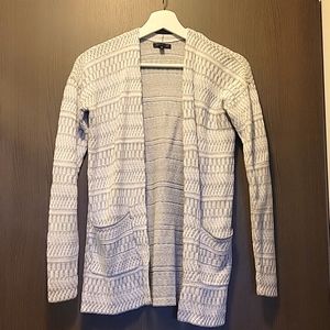 Dynamite - Comfy Grey and White Striped Cardigan (Small)